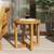PAIR OF OUTDOOR WOOD SIDE TABLES ROUND -ALLNEW 1 thumbnail