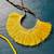 Yellow beaded statement necklace 1 thumbnail