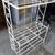 Vintage White Wrought Iron Bakers Rack Cabinet | Shelf Bookcase 3 thumbnail