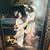 Vintage 4 panel hand painted full sized Asian room divider/screen 3 thumbnail