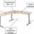 Ikea Elegant Grey Galant LShape New Cond Corner Desks/Adjustable TLegs 15 thumbnail