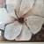 Floral wall art with rust, cream, & tan colors in a dark brown frame 2 thumbnail