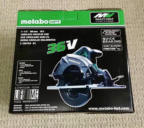 Metabo HPT MultiVolt 36 Volt 7-1/4-in Brushless Cordless Circular Saw 1
