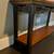 Console table solid wood, metal with leather accents 2 thumbnail