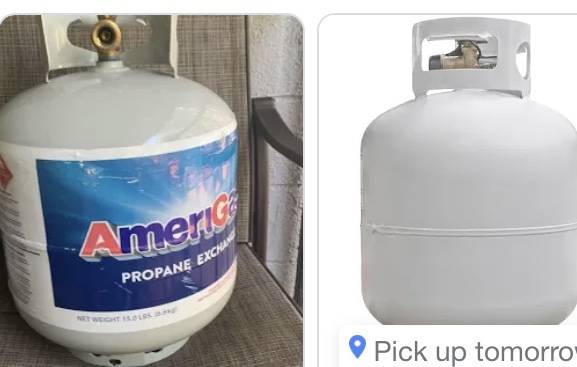 2 empty propane tank 1