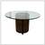 Mcguire Bamboo Pedestal + Thick Cut Glass Dining Table 1 thumbnail