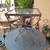 Rustic rusty sturdy wrought iron plant stand with glass top 9 thumbnail
