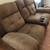 Suede leather high end, double recliner with center consul 1 thumbnail