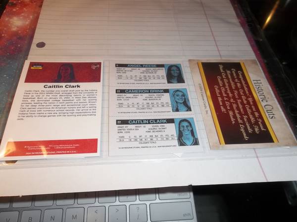 Caitlin Clark & Lisa Bluder Signed card 1