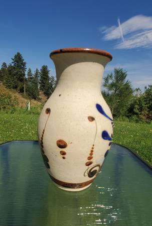 Vintage Tonala Mexican Folk Art Pottery Bird Floral Vase Signed - $20 (Wenatchee)63437223222787124