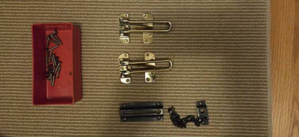 Brass Bar locks or chain lock for doors 1