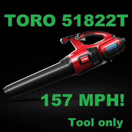 New! Toro 60V Flex-Force Lithium-Ion Cordless Leaf Blower, 157 mph! 1