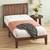 Espresso Dark Brown Sawiris Solid Wood Low Profile Platform Bed Twin 1 thumbnail