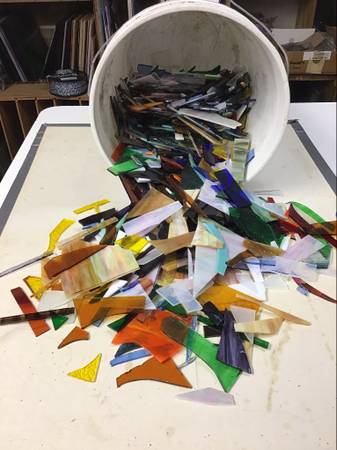 Mosaic glass scraps 1