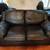 3-Piece Black Leather Sofa Set 1 thumbnail