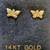 (Never worn) 14K Gold Butterfly Earrings with Cubic Zirconia 1 thumbnail