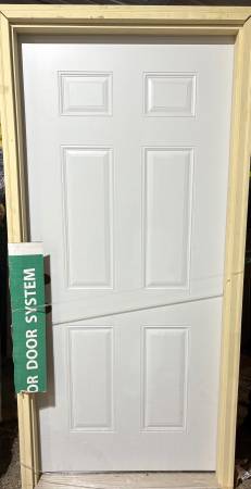 New 36x80 steel exterior door, 6 panel 1