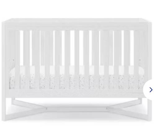 Delta Children Tribeca 4-in-1 Baby Convertible Crib, Bianca White 1