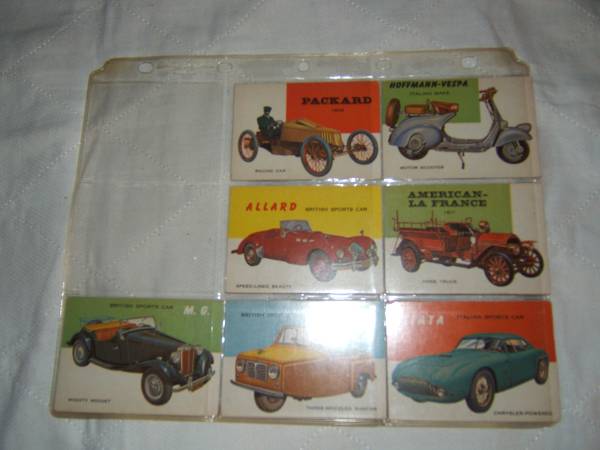1954 Topps World On Wheels card lot of 7 near mint cards wow 1