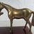 Mare & Foal Solid Brass Vintage Horses Statues On Wooden Base 3 thumbnail