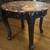Vintage Black Decorative Wood Table with Marble Top - 26x20x22 3 thumbnail
