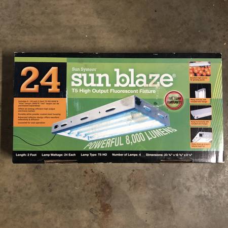 Sun Blaze T5 HO Fluorescent Grow Light Fixture NEW 1
