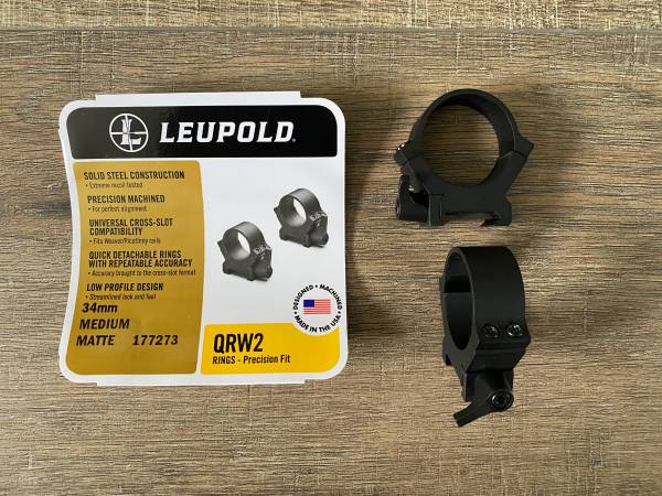 Leupold Quick Release Scope Rings 34mm 1