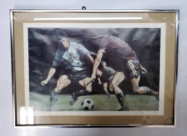Olympic Limited Edition Soccer Print Signed C. Ramirez 53/250 1