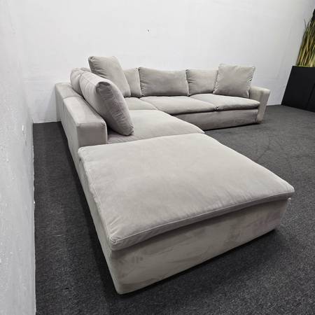 Utopia Modular 3 Piece Grey 123" Sectional Sofa Couch With Chaise - Can Deliver! 1