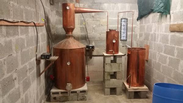 Alcohol Still - High Quality 100 Gallon Copper Double Thumper 1