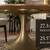 42” Solid Oak Round Modern Dining Table Steel Pedestal Base 4 thumbnail