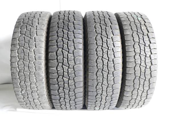 4 used tires LT 245 75 17 Open Range All Terrain 121 118S--99% life-- 1