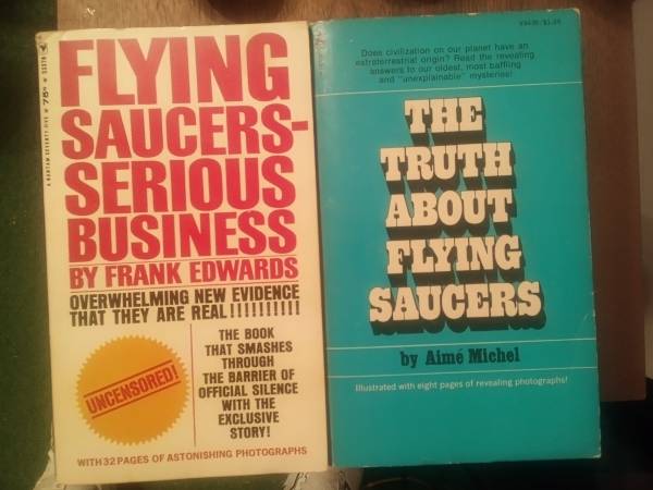 Frank Edwards & Aime Michel Flying Saucer Paperback Books 1