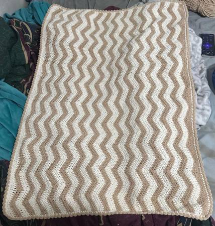 NEW!  Hand-Made-  Lap Blanket or Baby Blanket - Measures 45"x32" 1