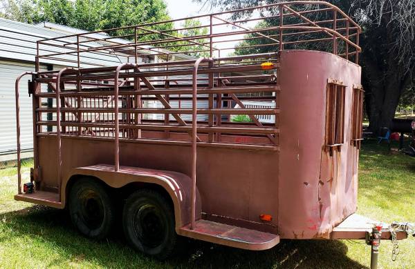 Make Offer: Solid-Heavy Duty 12' Stock Trailer with Middle Gate 1
