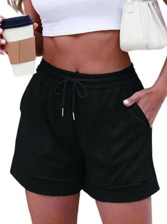 NEW! Women's Casual Drawstring Shorts - Elastic Waist - Size XL 1