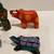 5 Vintage Folk Art Hand Carved Wooden Animals Elephants Bird Turtle Pi 7 thumbnail