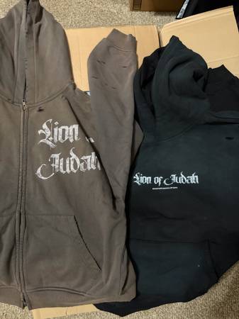 BOX OF HOODIES- 2 designs/16 total- Pull Over/Zip Up- 8 each design- Best offer 1