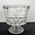 American Clear Cubest Pattern Pedestal Bowl by Homco 6" 2 thumbnail
