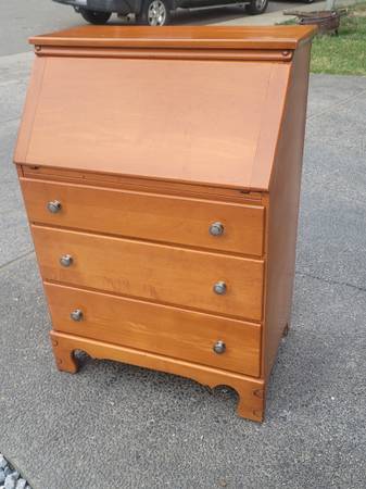Solid wood secretary desk 1