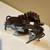 Vintage 9" Handmade dark brown Metal Fighting Horses Western Sculpture Brutalist 6 thumbnail
