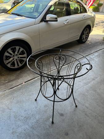 Indoor/ Outdoor table with glass top 1