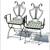 1930s Vintage Samuel Copelon Swan Head Lyre Back Armchairs-a Pair 9 thumbnail