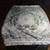 Satin wall rug with embroidery of heavenly scene, size 34"x34" 3 thumbnail