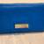 Olivia + Joy Blue Pebble Faux Leather Continental Zip-Around Wallet 1 thumbnail