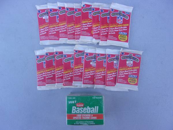 1989 ProSet Football + 87 Fleer Baseball Update 1
