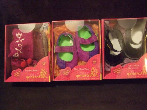 Doll Shoes- 3 Pair 1
