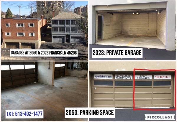 $125 / 140ft2 - For Rent Garage Space (Shared or Private- Park Collectible Vehicle) (East Walnut Hill Eden Park Edgecliff)63974325591683120