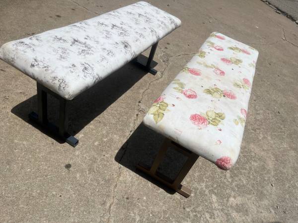 metal benches $35 each 1