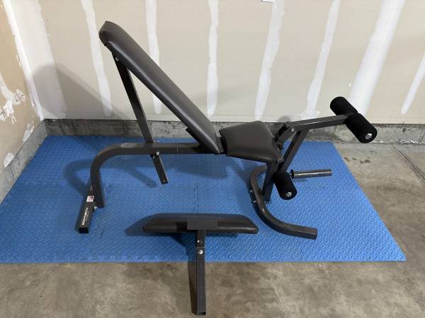 Adjustable Workout Bench with Leg Developer Preacher Curl 1
